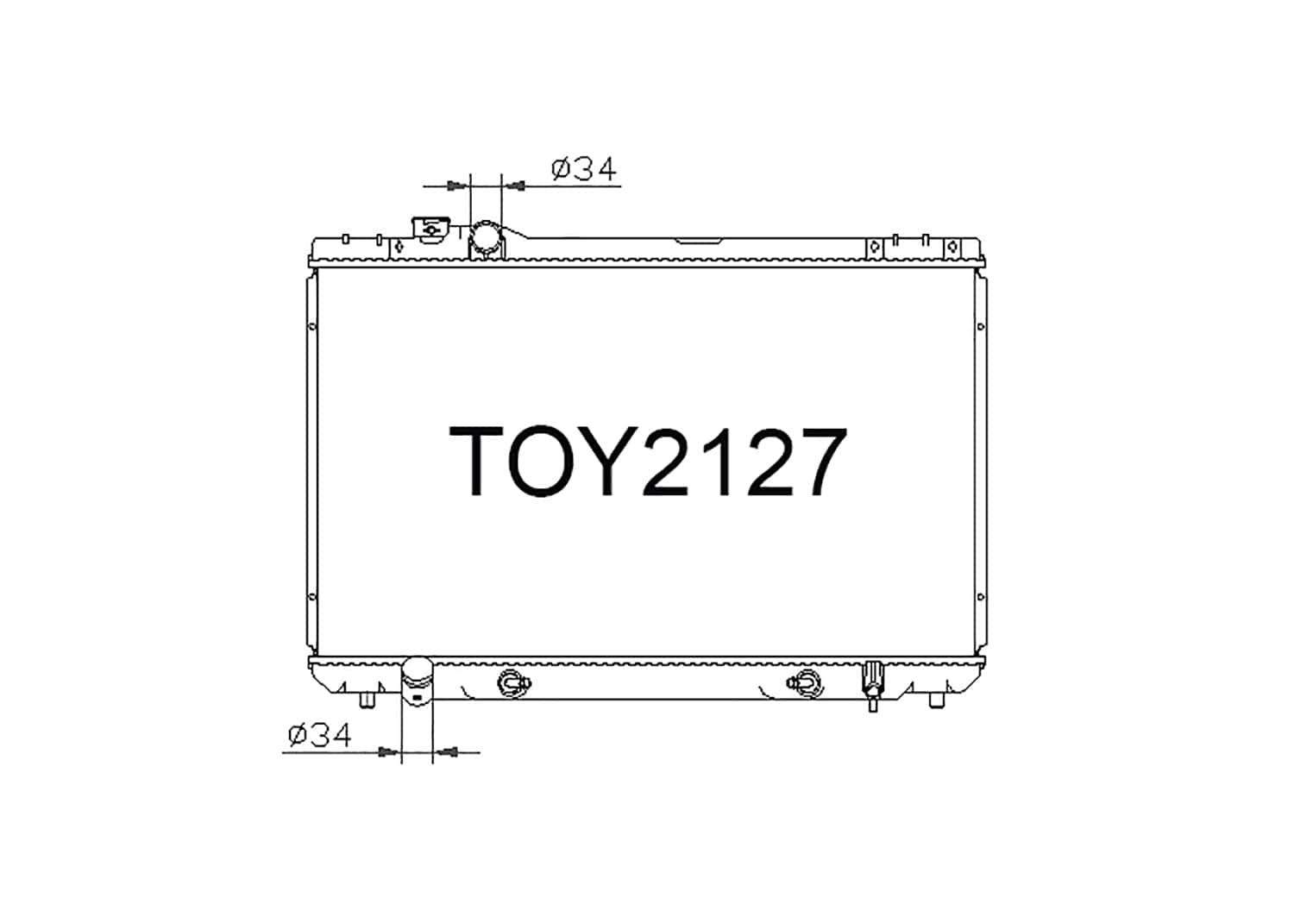 Fenix Cooling Radiator Toyota Comfort LXS11 2.4L Diesel 1995-2017 SR