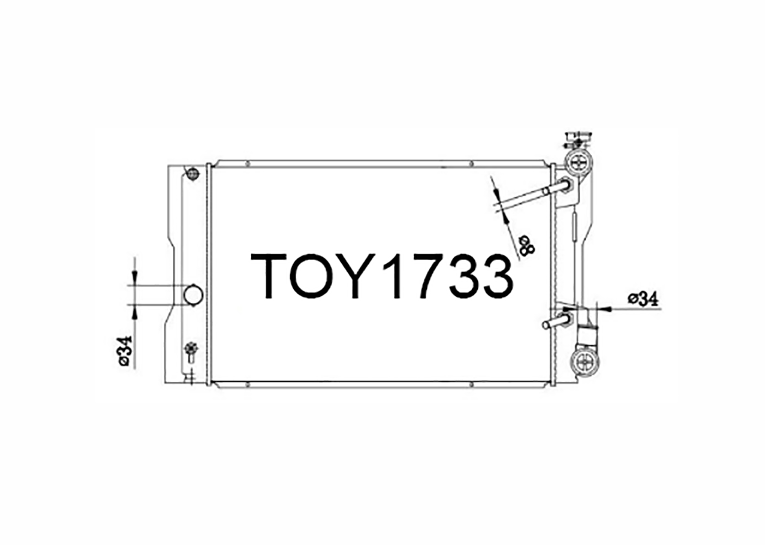 Fenix Cooling Radiator Toyota Corolla E140 / E150 & Wish ZGE20 1.6L & 1.8L Petrol 2006-2017 SR