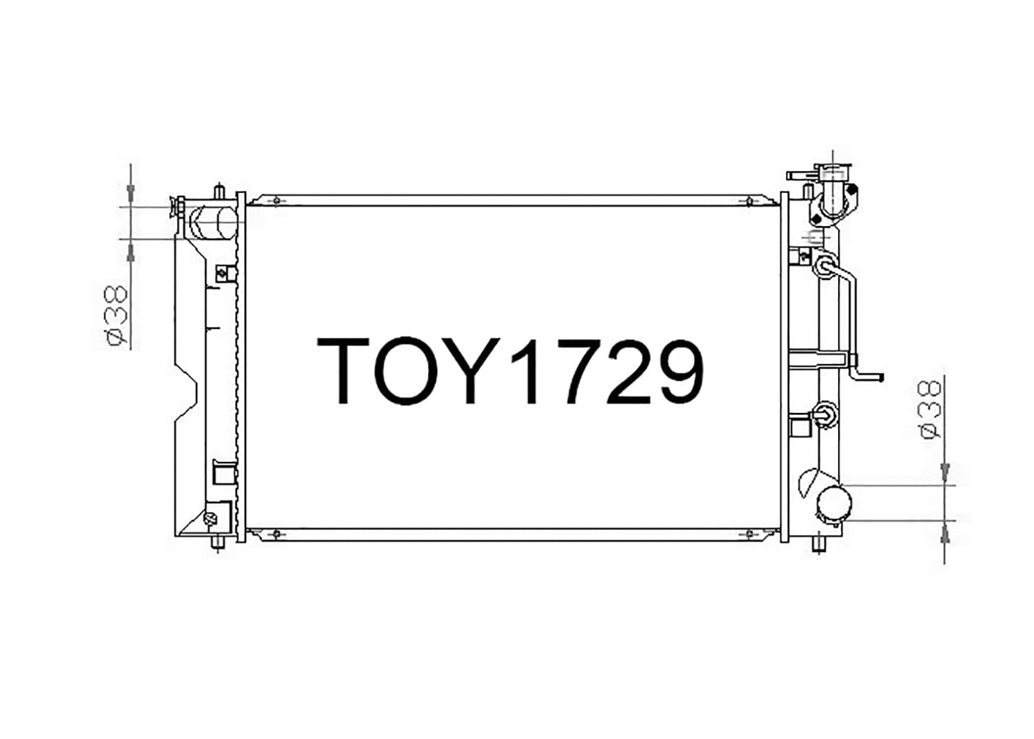 Fenix Cooling Radiator Toyota Corolla Fielder CE121 2.2L Diesel 2000-2002 SR