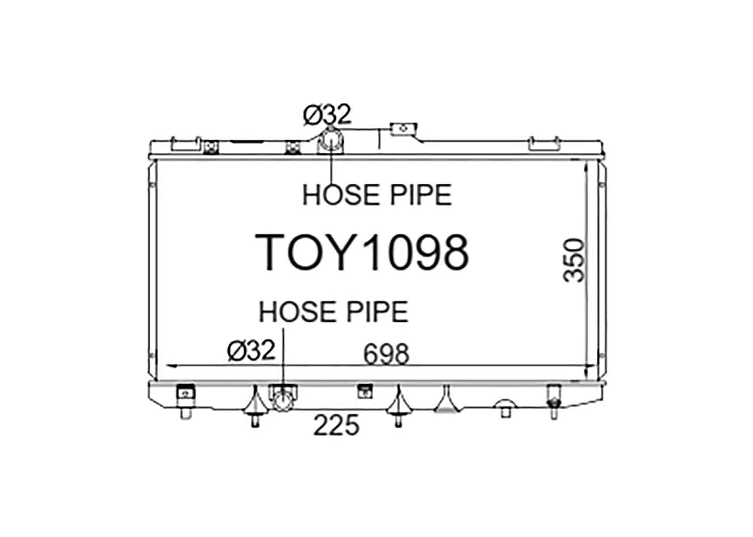 Fenix Cooling Radiator Toyota Corolla Verso / Spacio / Carib / Wagon AE110 / AE111 1.6L & 1.8L Petrol 1995-2002 SR