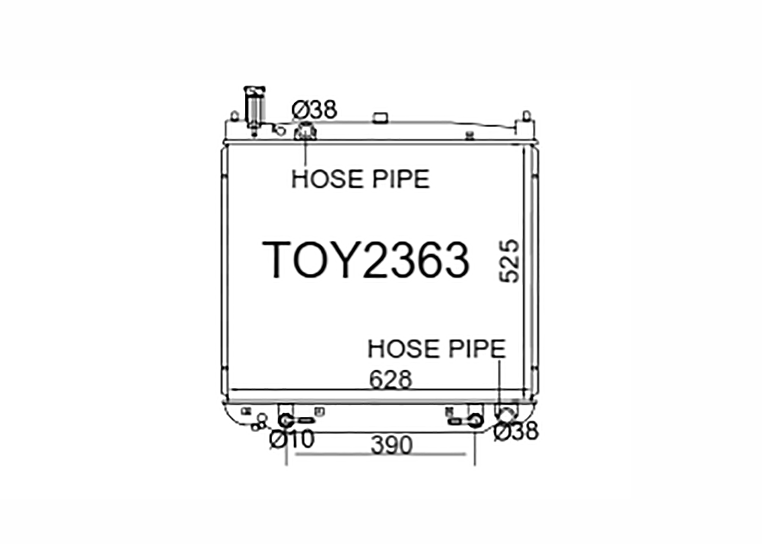 Fenix Cooling Radiator Toyota Granvia / Hiace Regius KCH10 3.0L Diesel 1995-2005 SR