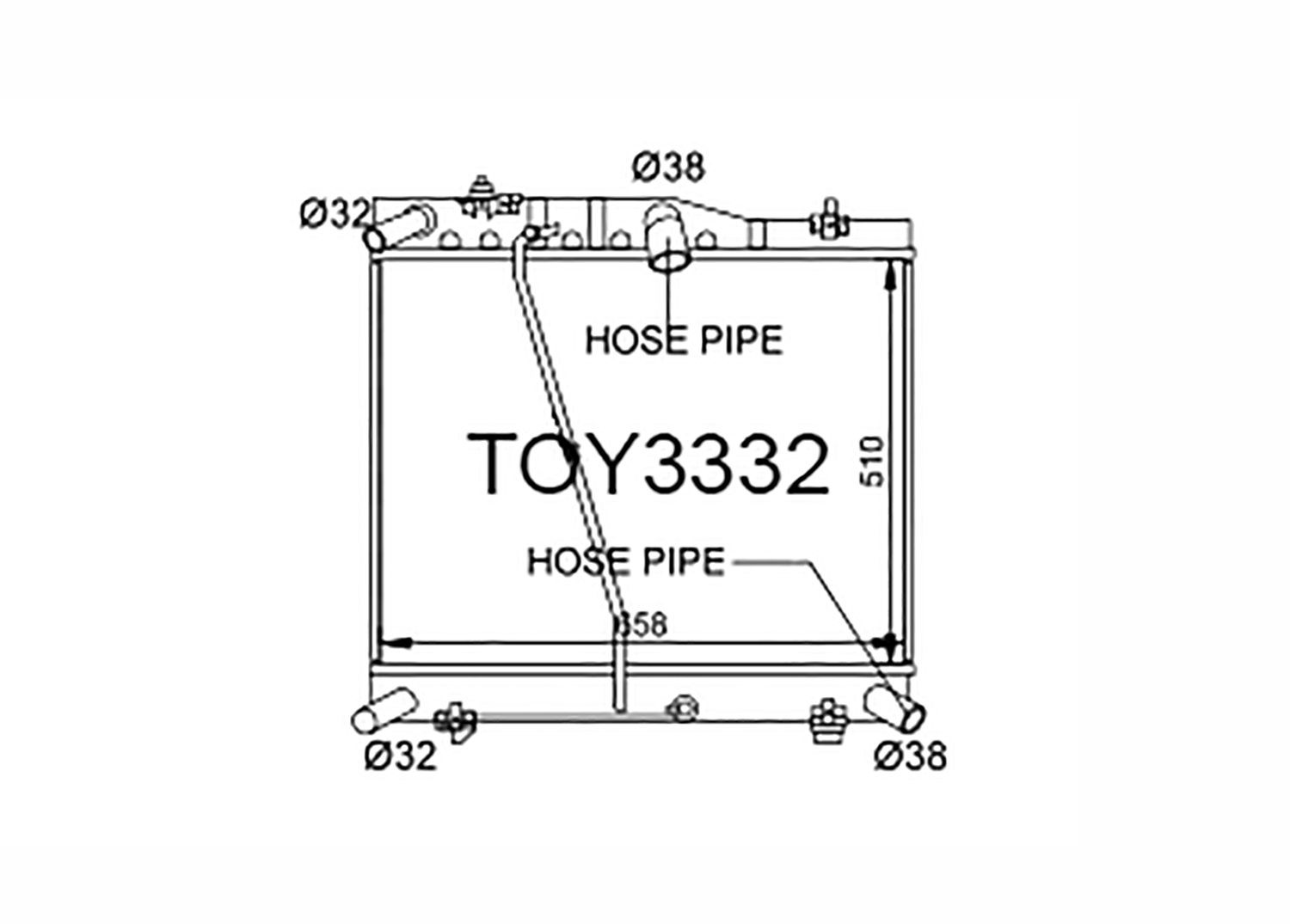 Fenix Cooling Radiator Toyota Hiace KDH200 3.0L Diesel 2004-2010 SR