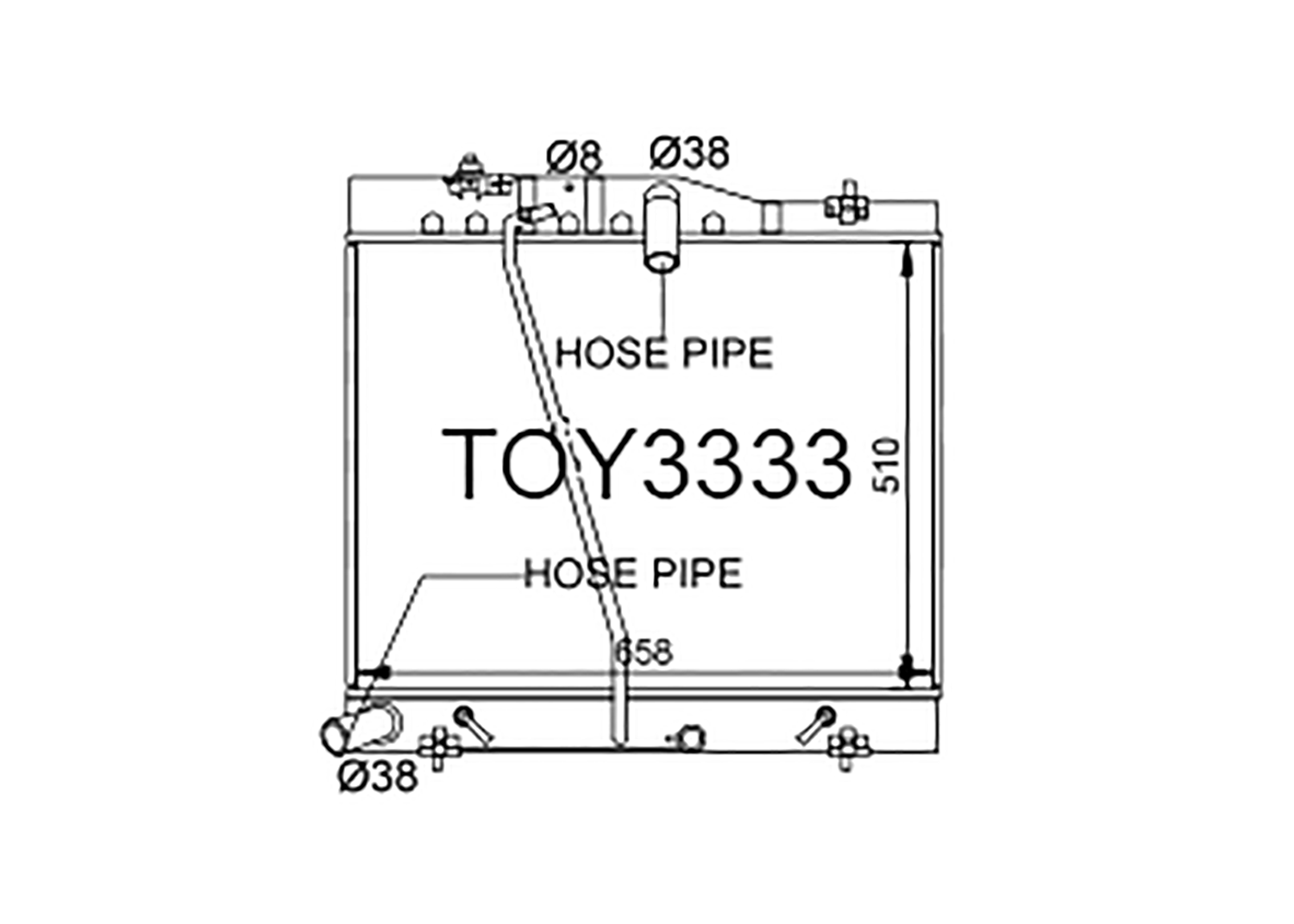 Fenix Cooling Radiator Toyota Hiace TRH200 2.0L & 2.7L Petrol 2004-2019 SR