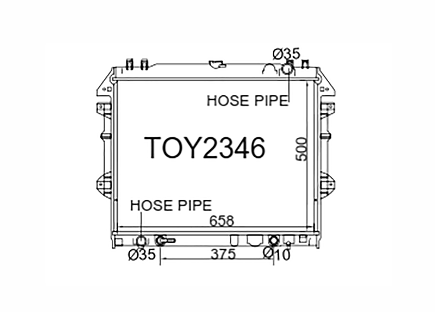 Fenix Cooling Radiator Toyota Hilux TGN 2.0L & 2.7L Petrol 2005-2015 SR