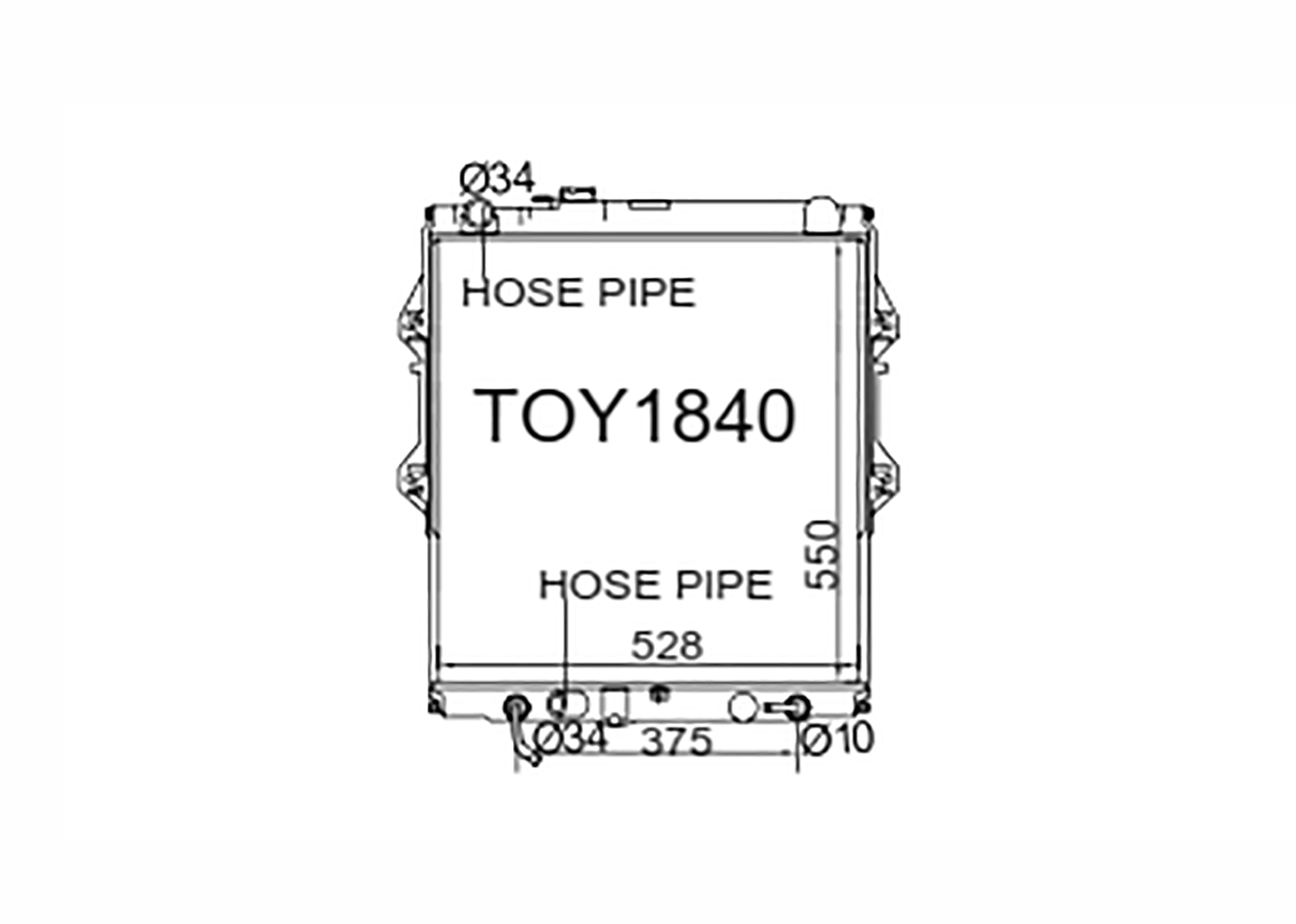 Fenix Cooling Radiator Toyota Hilux VZN167, VZN172 & LN167, LN172 3.4L Petrol & 3.0L Diesel 1997-2005 SR