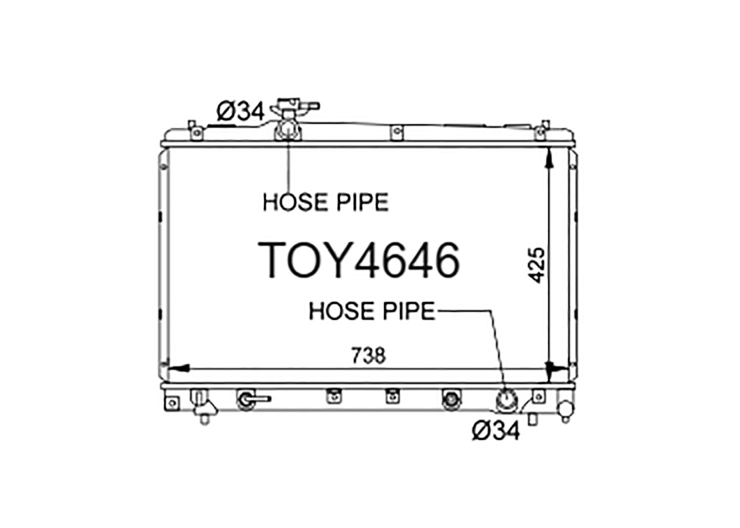 Fenix Cooling Radiator Toyota Ipsum / Picnic ACM21 & Noah / Voxy AZR60 2.0L & 2.4L Petrol 2001-2009 SR
