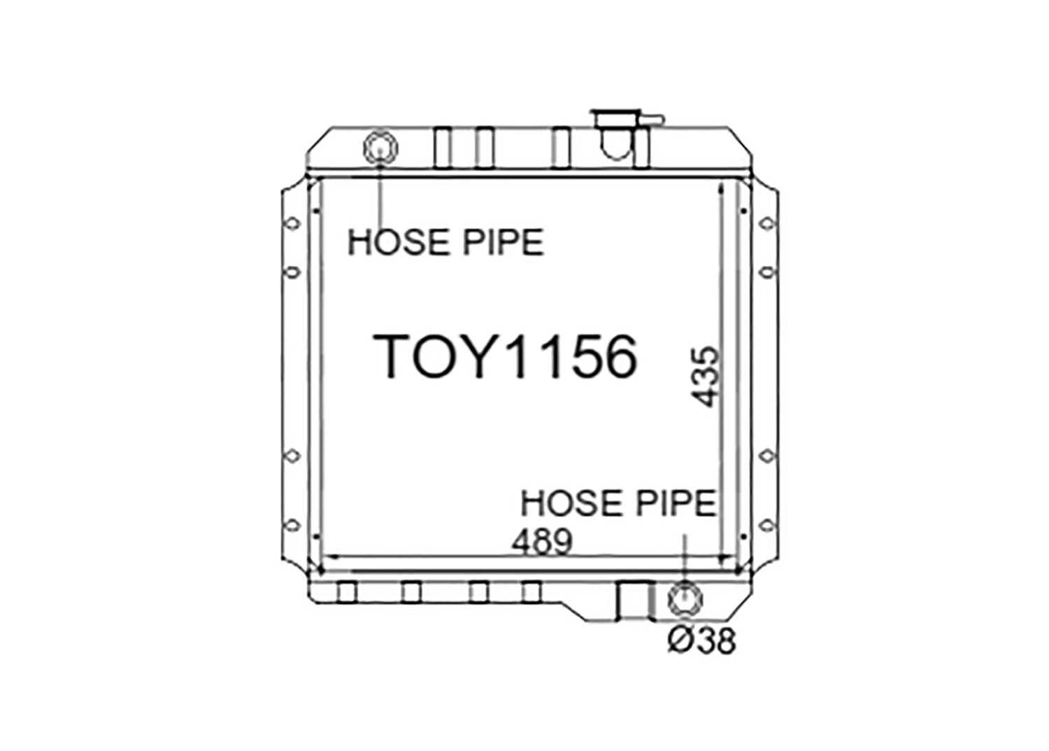 Fenix Cooling Radiator Toyota Land Cruiser FJ40 3.9L Petrol 1960-1974 SR