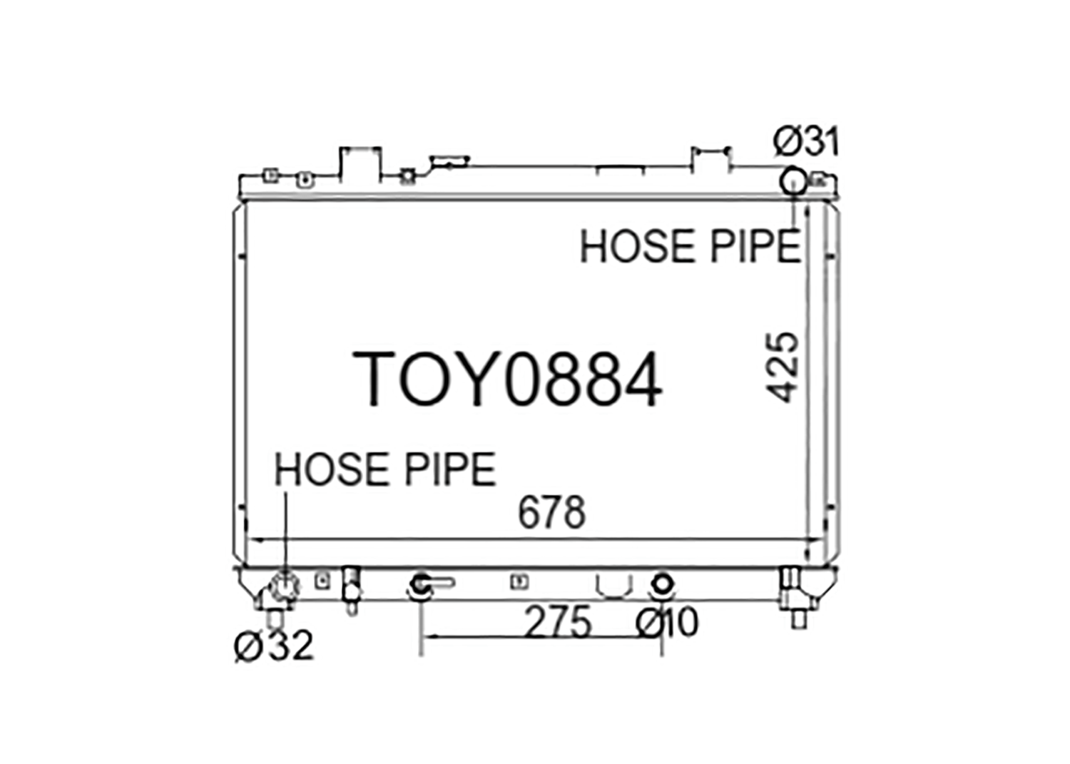 Fenix Cooling Radiator Toyota LiteAce / TownAce Noah & Spacia SR40 2.0L Petrol 1996-2007 SR