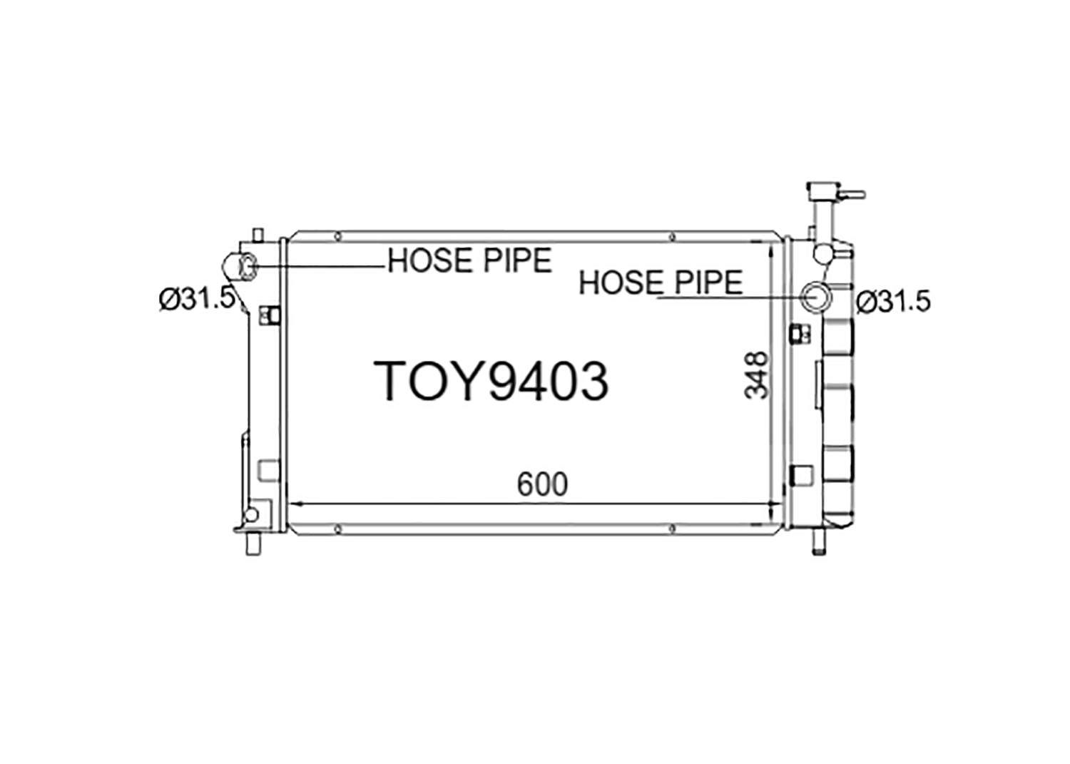 Fenix Cooling Radiator Toyota Prius NHW10 / NHW11 1.5L Hybrid 1997-2003 SR