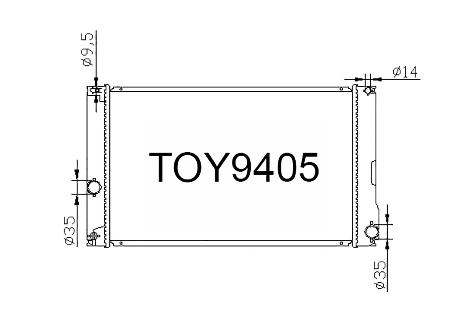 Fenix Cooling Radiator Toyota Prius ZVW30 / ZVW35 1.8L Hybrid 2009-2016 SR