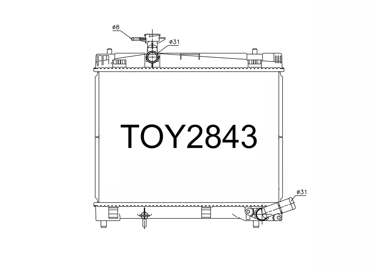 Fenix Cooling Radiator Toyota Ractis / Verso-S NSP120 & Yaris NSP150 1.3L Petrol 2010- SR