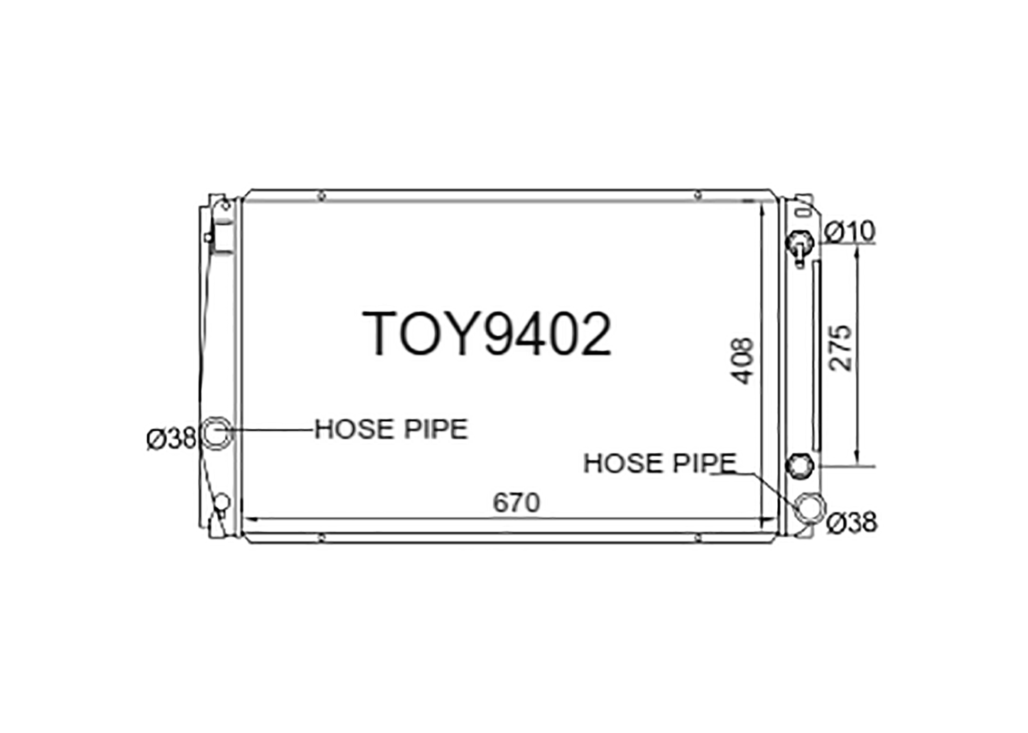 Fenix Cooling Radiator Toyota RAV4 ACA31, ACA33, ACA36, Previa / Estima ACR50 & Vanguard ACA38 Petrol 2006-2019 SR