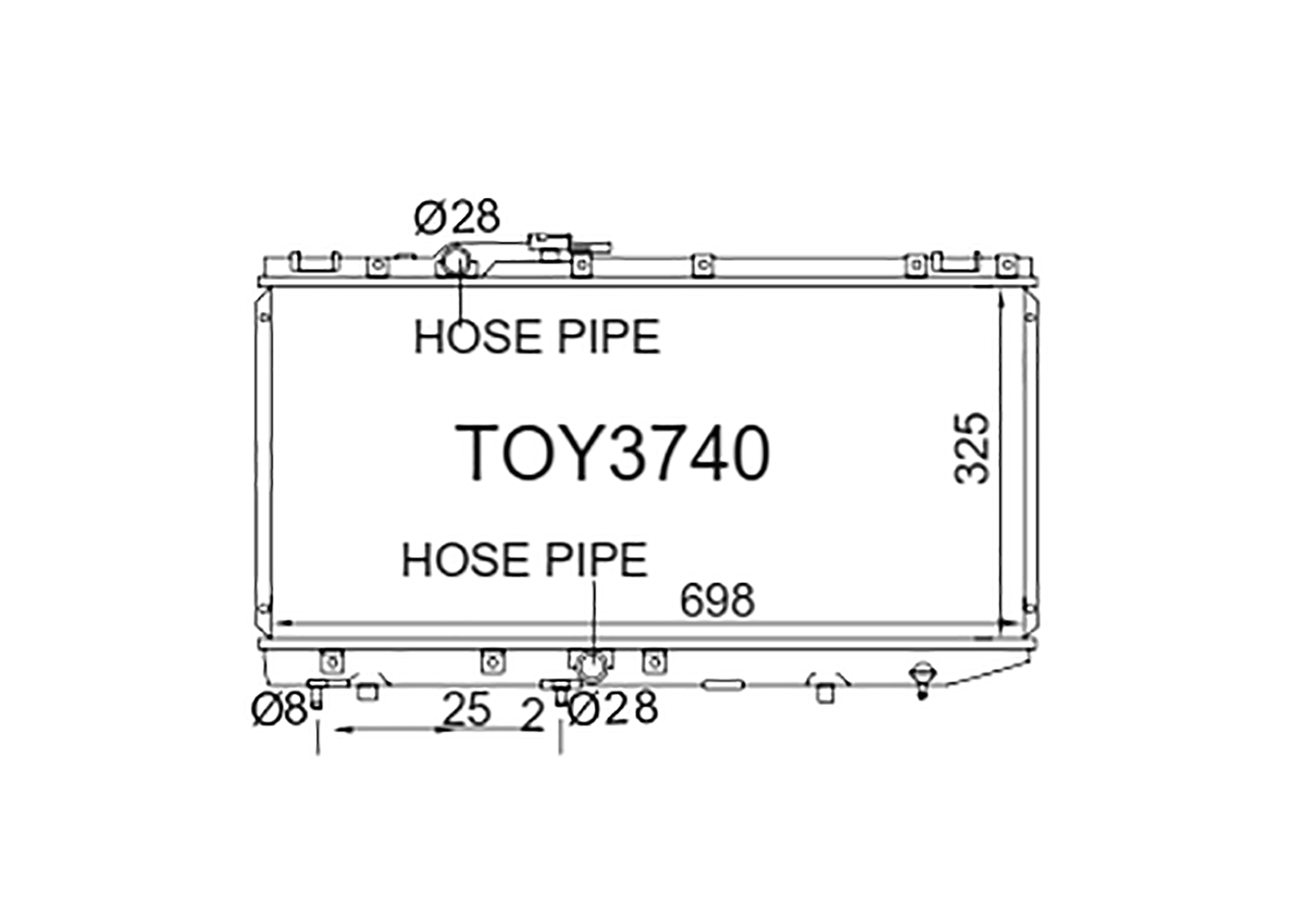 Fenix Cooling Radiator Toyota Tercel / Corolla II & Paseo / Cynos EL40 1.5L Petrol 1994-1995 SR