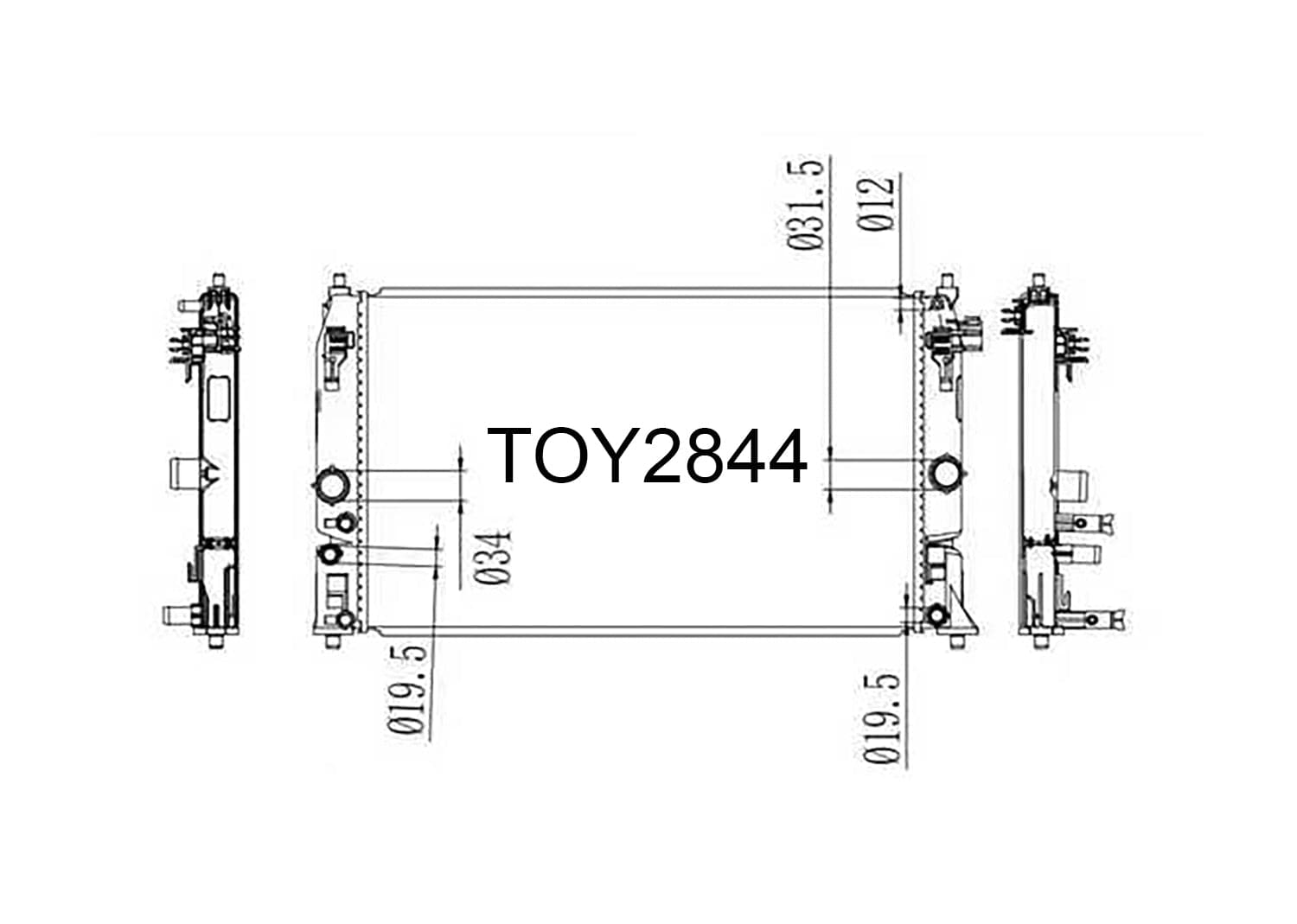 Fenix Cooling Radiator Toyota Yaris MXPH11, MXPH14 & MXPH17 1.5L Petrol Hybrid 2020- SR