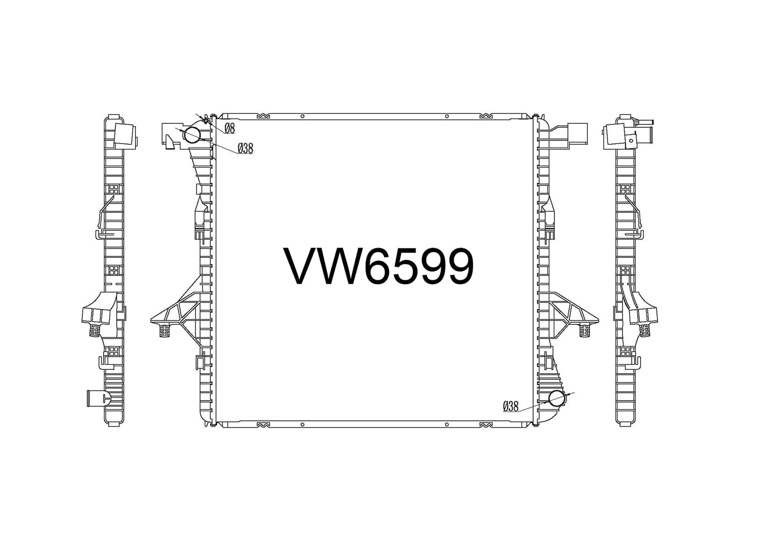 Fenix Cooling Radiator Volkswagen Amarok 2H 3.0L Diesel 2010-2020 SR