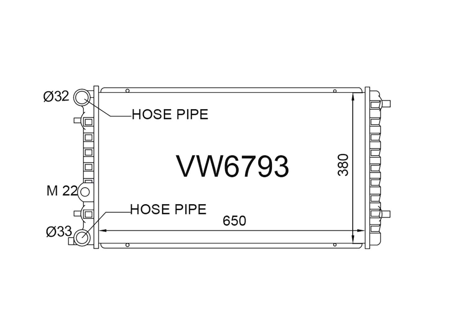 Fenix Cooling Radiator Volkswagen Beetle 1998-2011 SR