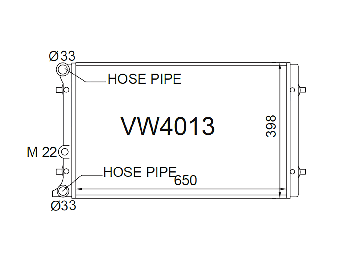 Fenix Cooling Radiator Volkswagen Golf MK4 / Jetta A4 Petrol 1998-2005 SR