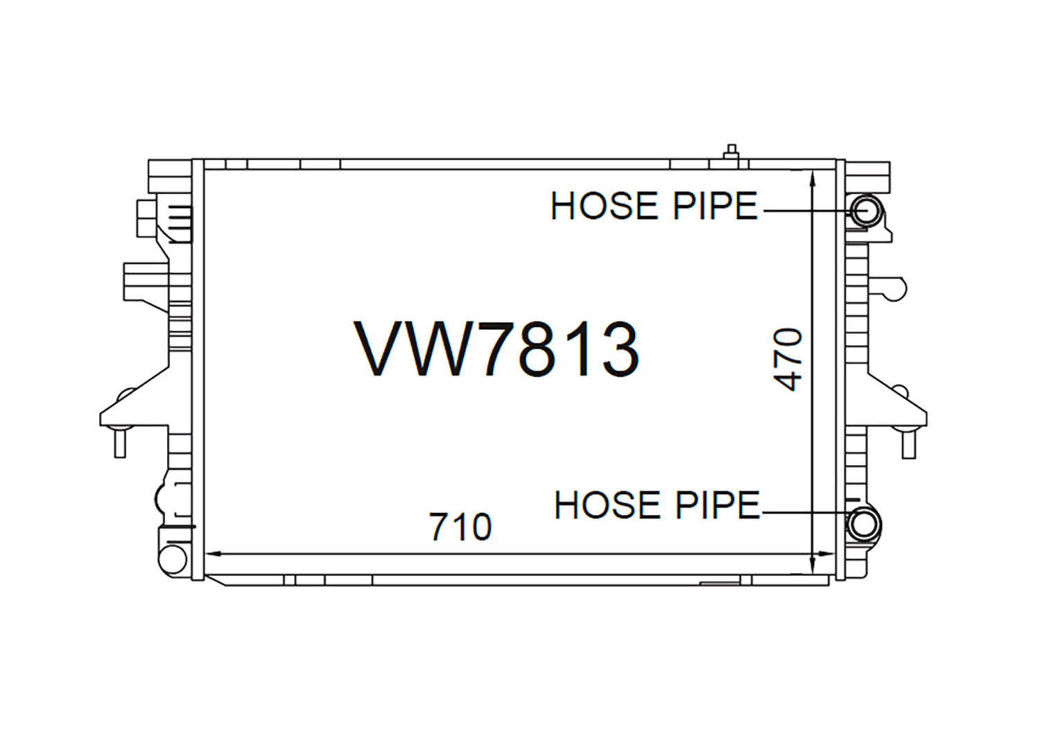 Fenix Cooling Radiator Volkswagen Transporter / Caravalle / Multivan T5 2.5L Diesel 2003-2009 SR