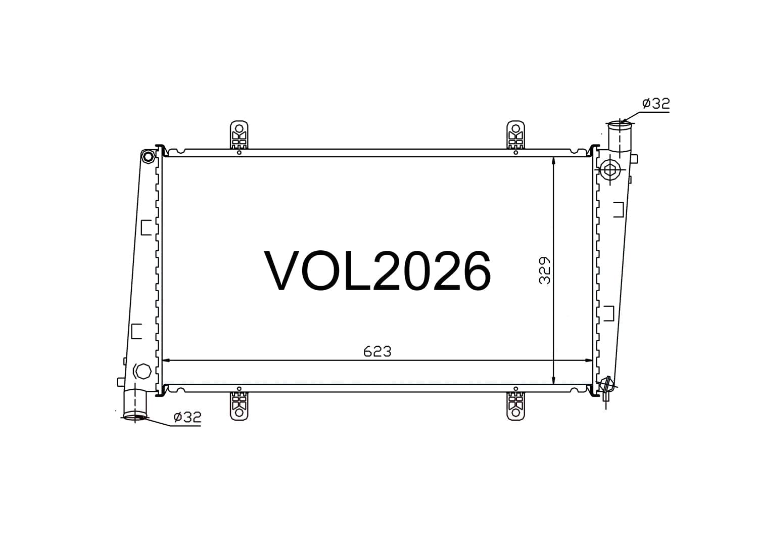 Fenix Cooling Radiator Volvo S40 & V40 1.9L & 2.0L Turbo Petrol 1995-2004 SR