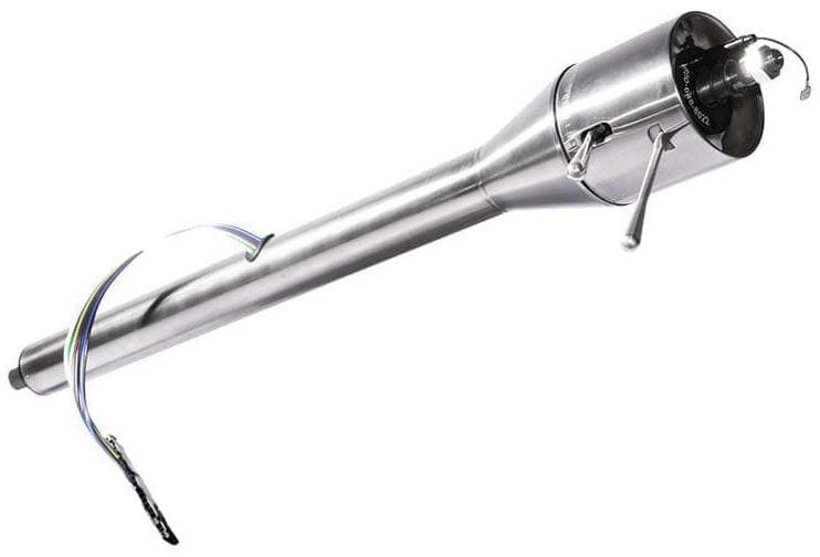 FLAMING 1-3/4"OD x 1"DD Shaft Flaming River 30" Floor Shift Tilt Steering Column - Mill Finish FR20001 SR