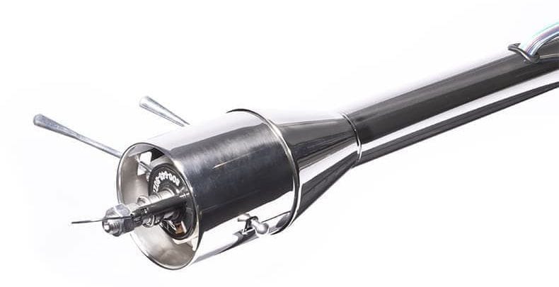 FLAMING 1-3/4"OD x 1"DD Shaft Flaming River 30" Floor Shift Tilt Steering Column - Polished Finish FR20001SS SR