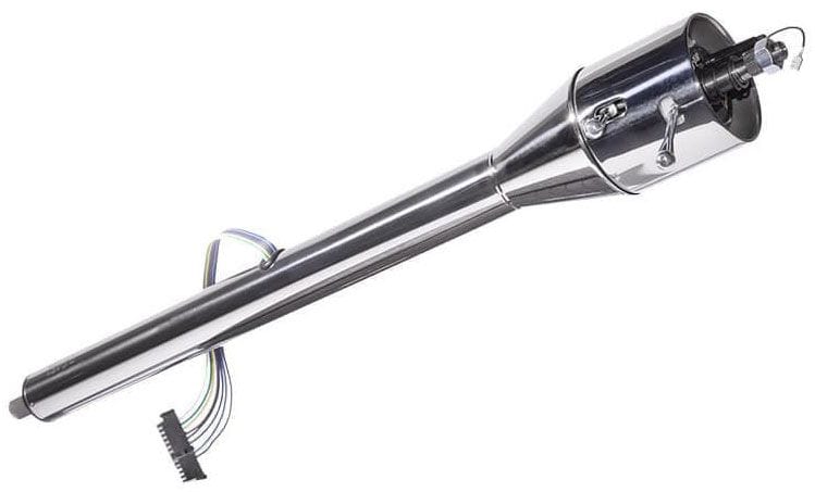 FLAMING 1-3/4"OD x 1"DD Shaft Flaming River 30" Floor Shift Tilt Steering Column - Polished Finish FR20001SS SR