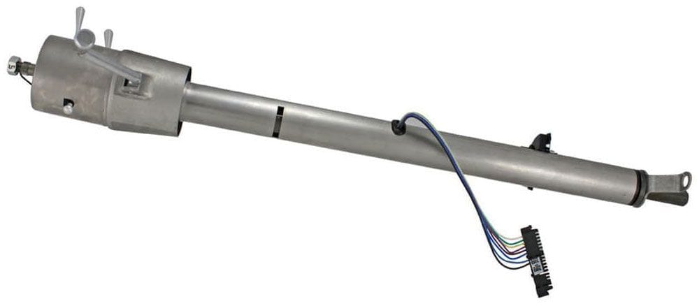 FLAMING LHD, 33-1/2" Long, 1" DD Shaft With Switch Flaming River 57 Chev Column Shift Tilt Steering Column - Raw FR20023-57 SR
