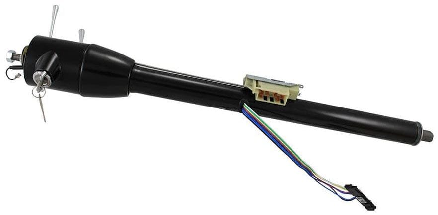 FLAMING Mill Finished S/S, 2" O.D, 1" DD Flaming River 32" Floor Shift Laser Cut Collapsible Tilt Steering Column FR30001-32LC SR