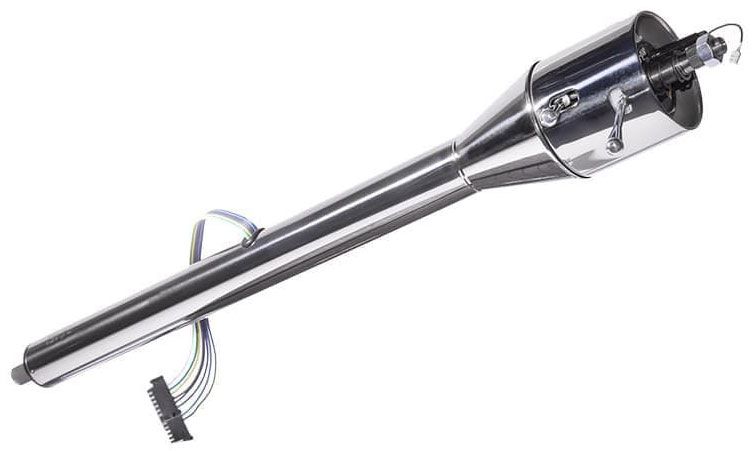 FLAMING Poilished S/S, 1" DD, 2" O.D Flaming River 32" Floor Shift Tilt Steering Column FR20006SS SR