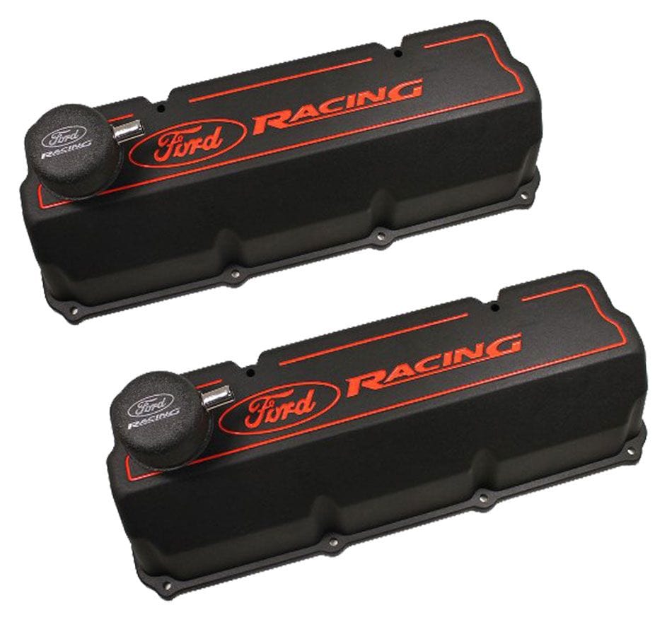 FORDPERF Suit Ford 302-351C Ford Performance Aluminium Valve Covers (Black) FMM-6582-Z351B SR