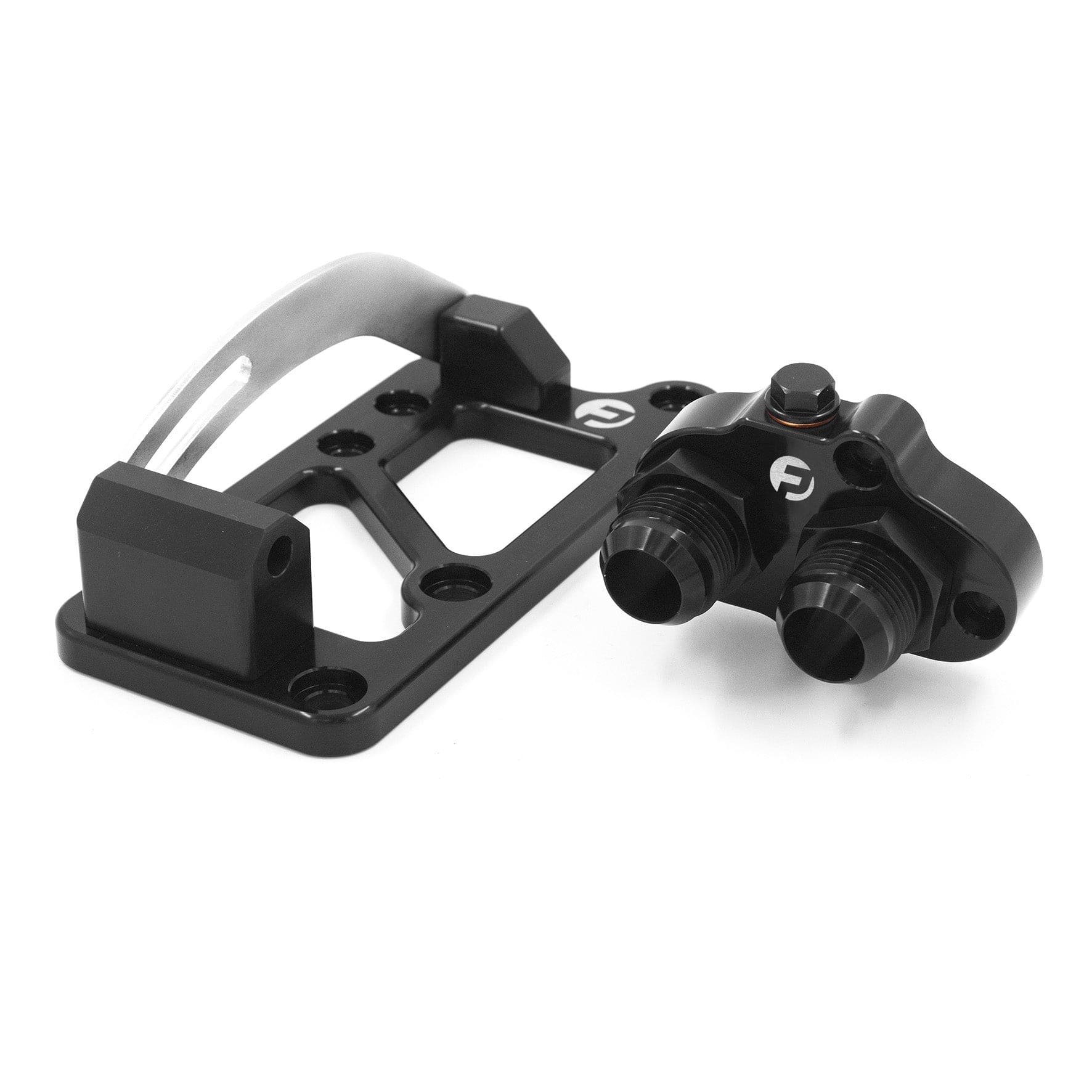 Franklin Performance 2-Bolt / 16AN / No Franklin Mazda 12A & 13B Water Pump Adaptor & Side Mount Alternator Bracket Combo 019-020, 015-012, 2x 015-006, DC-8975-BLACK SR