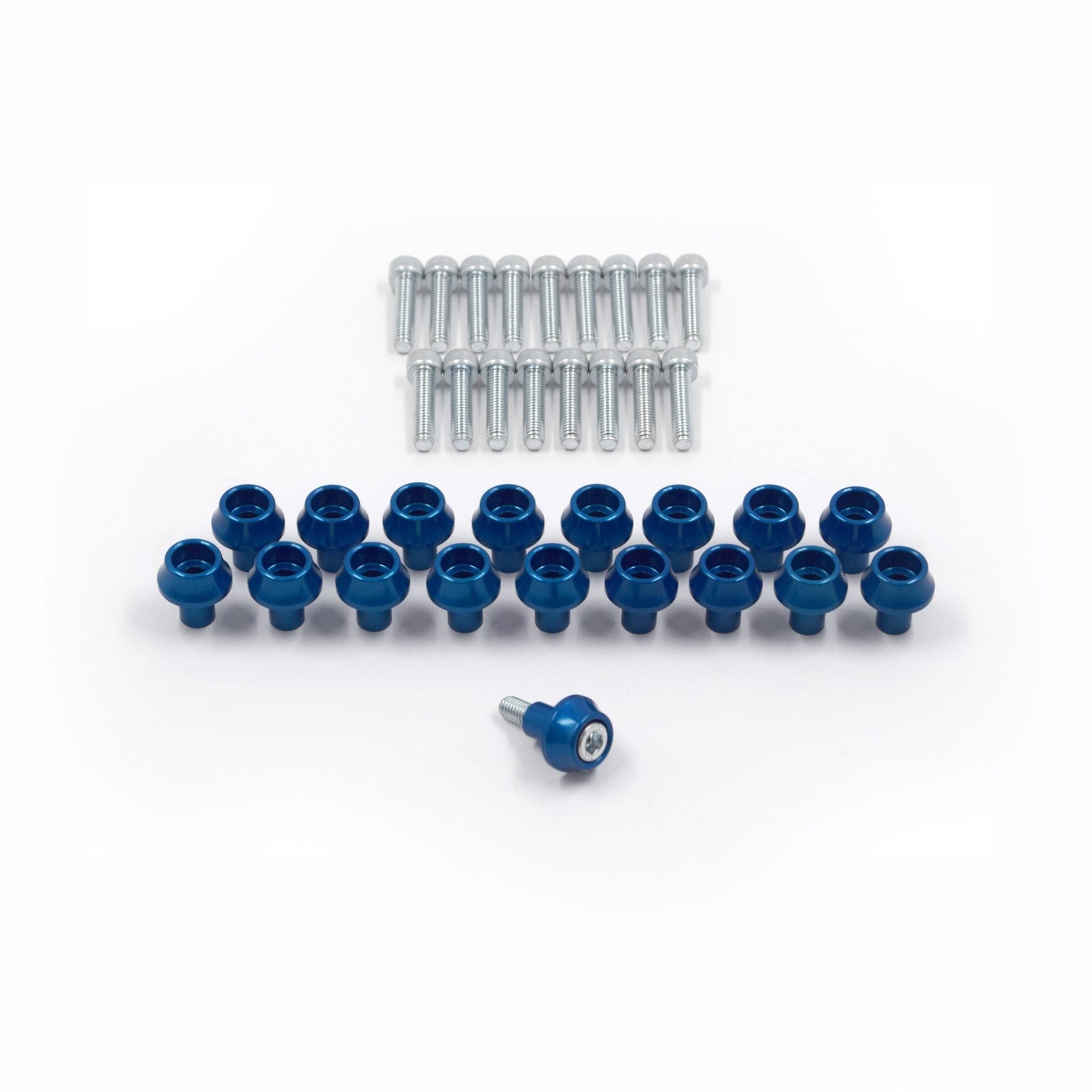 Franklin Performance Blue Franklin Rocker Cover Dress-Up Bolt set for EVO 10 Engines 072-008-SILVER SR