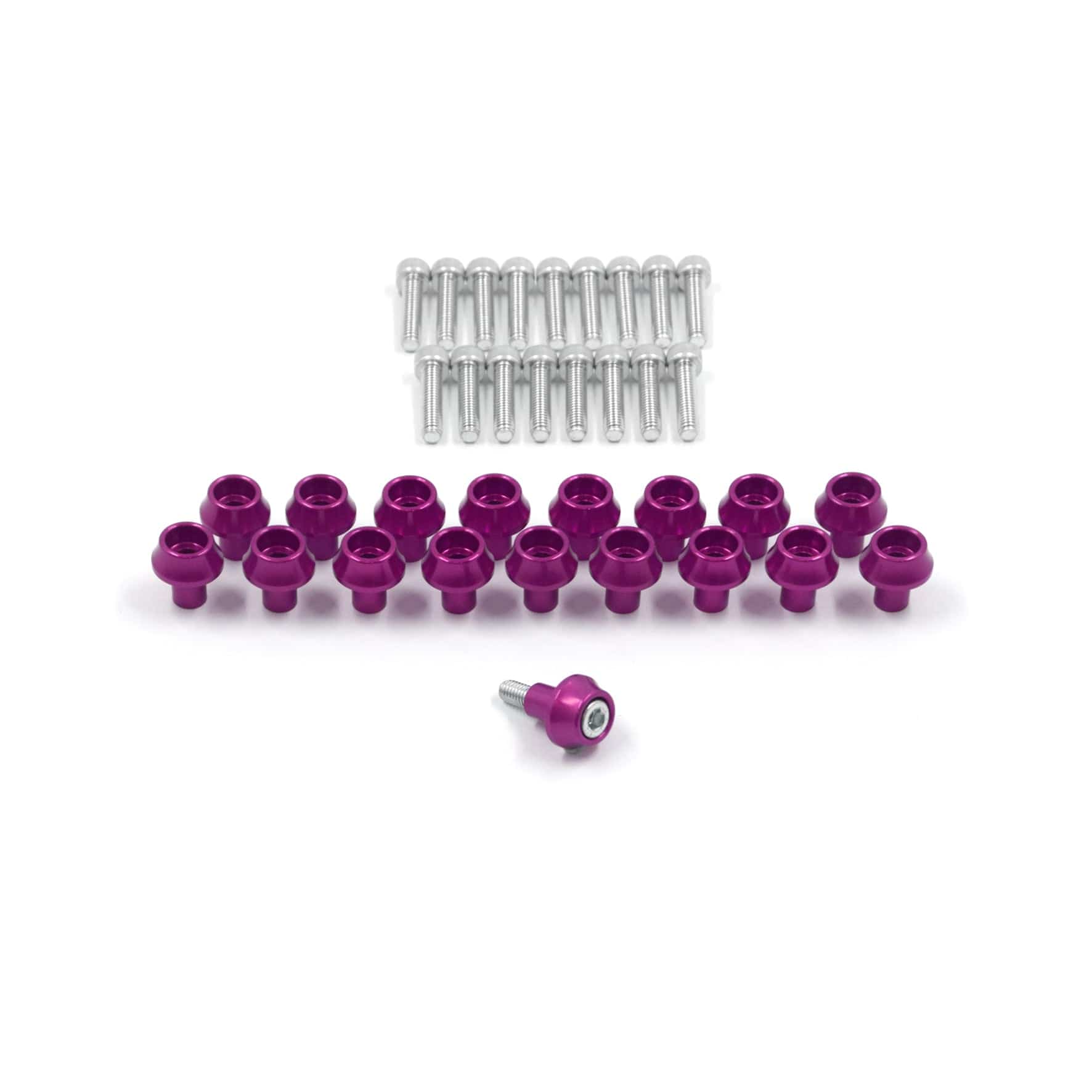 Franklin Performance Purple Franklin Rocker Cover Dress-Up Bolt set for EVO 10 Engines 072-008-SILVER SR