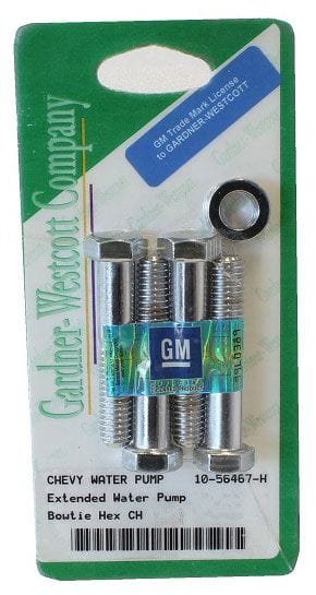 GARDENER Gardener Chrome Hex Long Water pump Bolt Kit GW10-56467-H SR