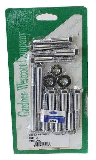 GARDENER Gardener Polished S/S Hex Intake Manifold Bolt Set GW11-56222-HSP SR