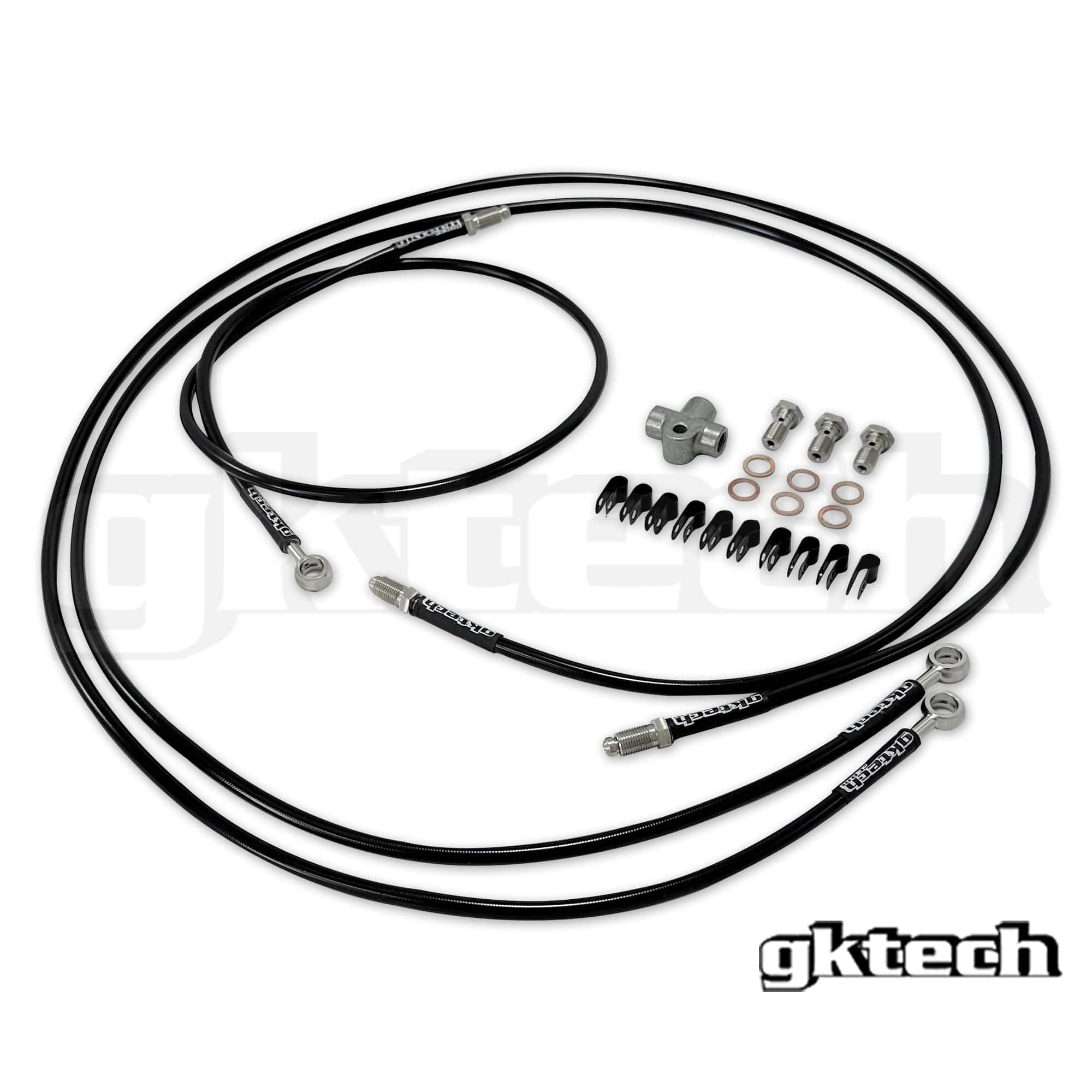 GKTECH 86 / GR86 / BRZ dual caliper braided brake line kit SR