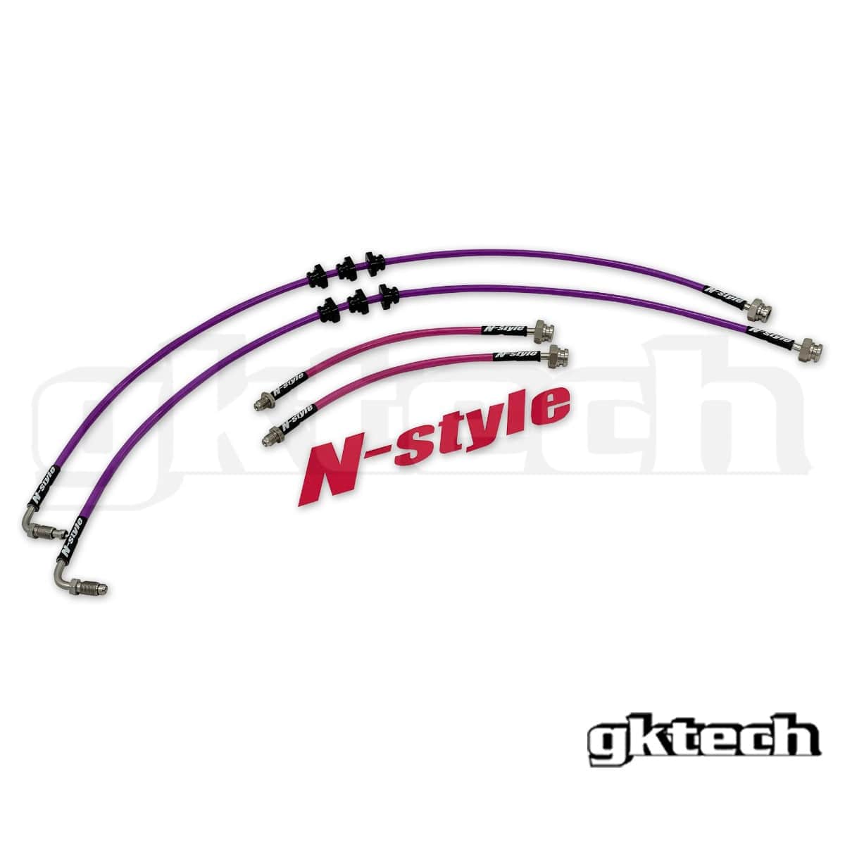 GKTECH Front and rear set Hard Line Delete - N-Style N-Style Z32 300zx braided brake lines SR