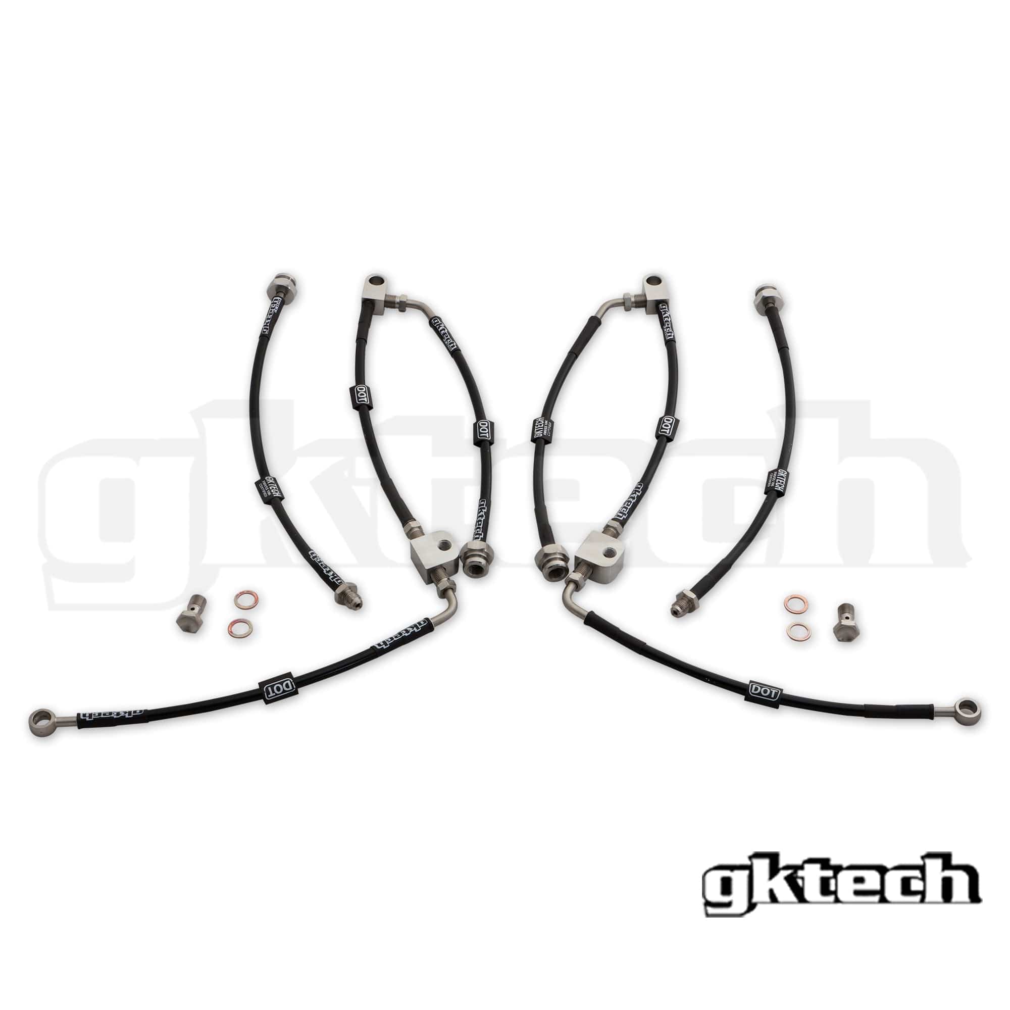 GKTECH Hard Line Delete Front and Rear set R32 GT-R/GTS4 braided brake lines SR