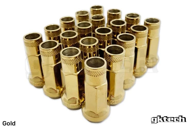 GKTECH M12x1.25 / Gold Open Ended Lug Nuts (Pack of 20) SR