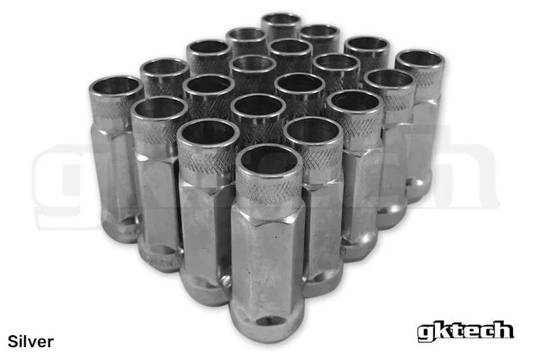 GKTECH M12x1.25 / Silver Open Ended Lug Nuts (Pack of 20) SR