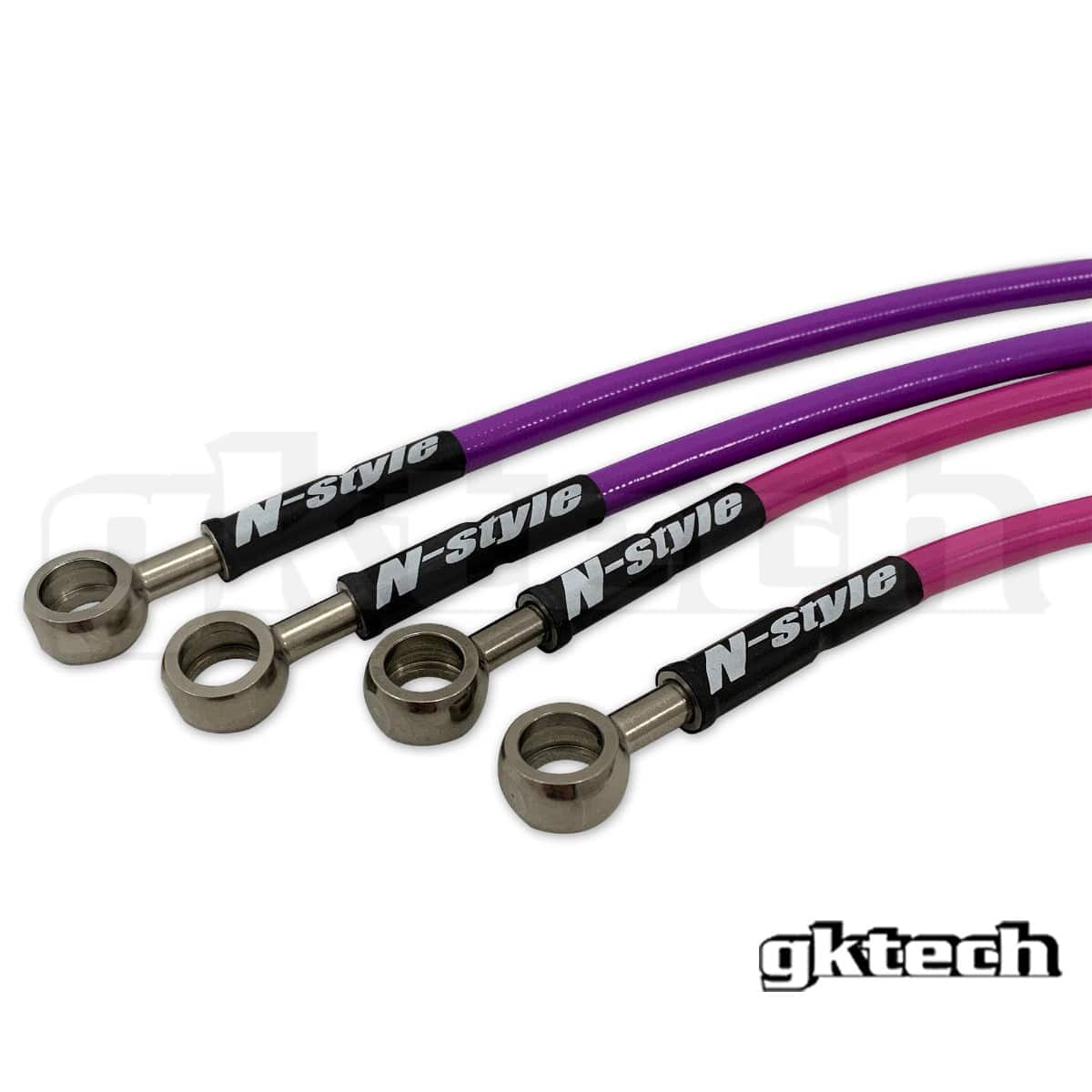 GKTECH N-Style S13/180sx braided brake lines (Front & Rear set) SR