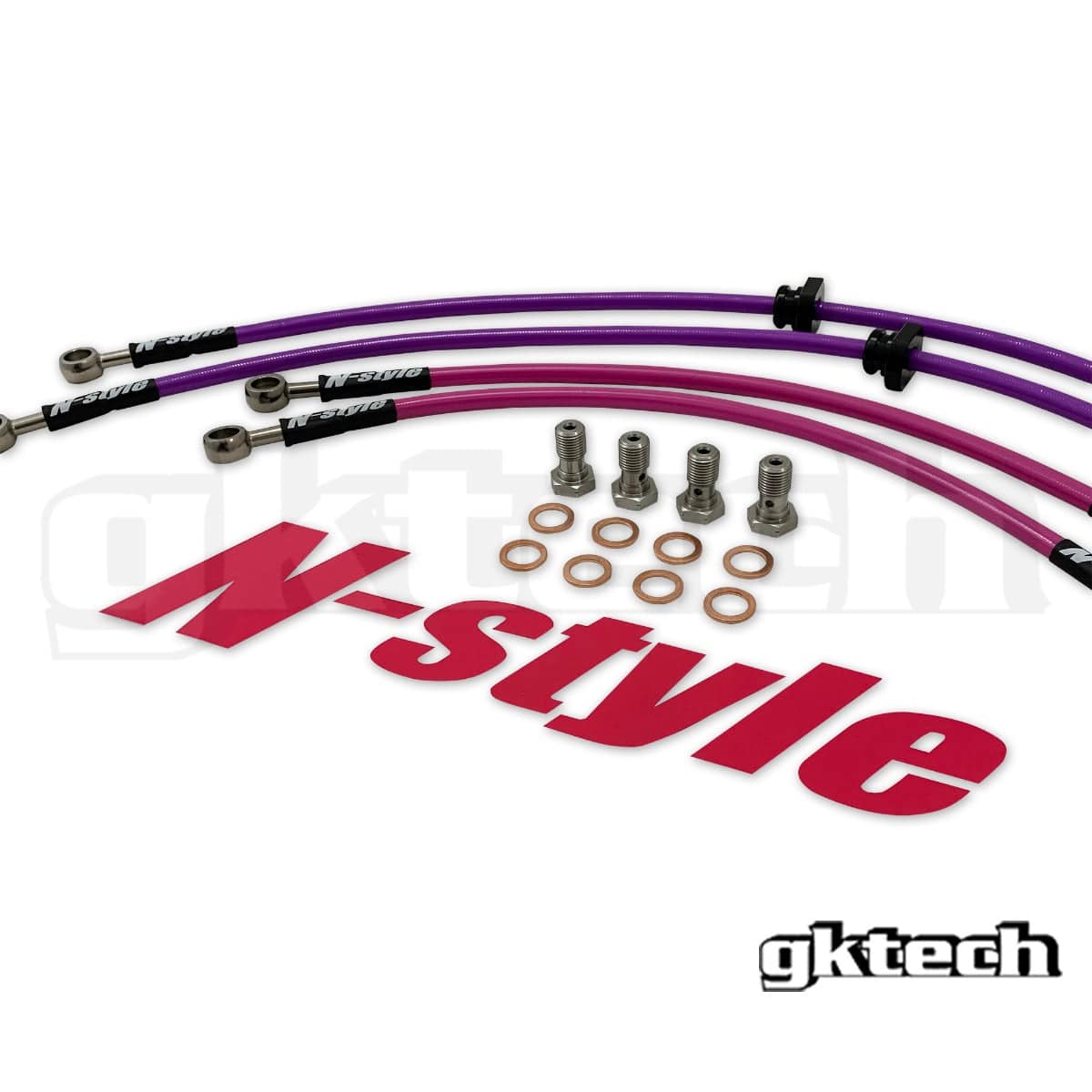 GKTECH N-Style S14/S15 200sx braided brake lines SR