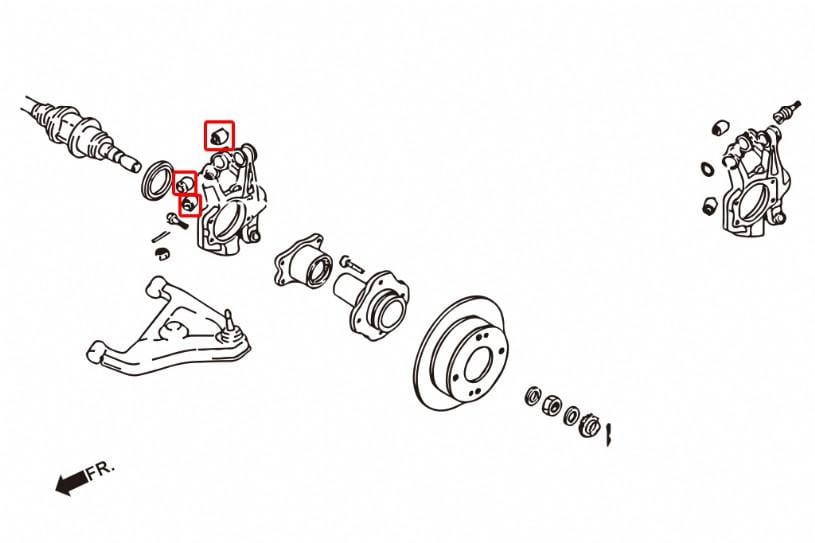 GKTECH Polyurethane S/R/Z Chassis Rear Knuckle Bushes (pair) SR