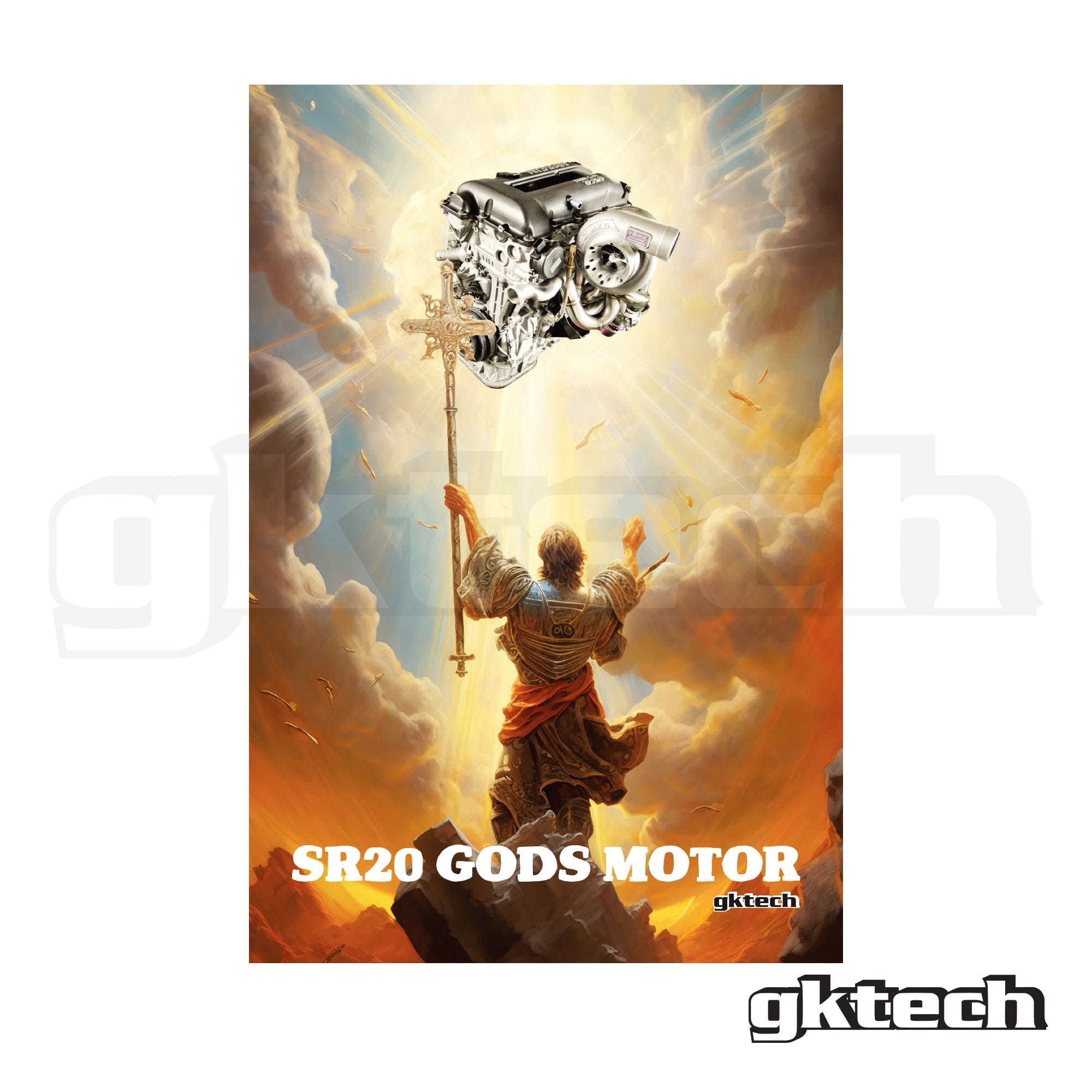 GKTECH SR20 Gods motor garage banner SR