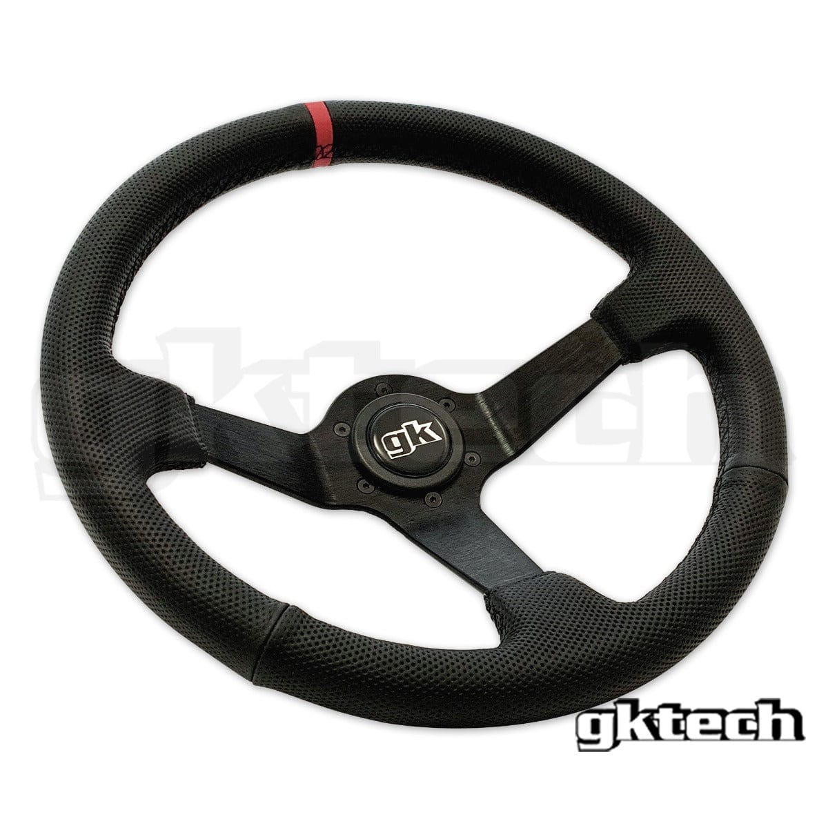 GKTECH Steering wheel 350mm Deep dished perforated leather SR