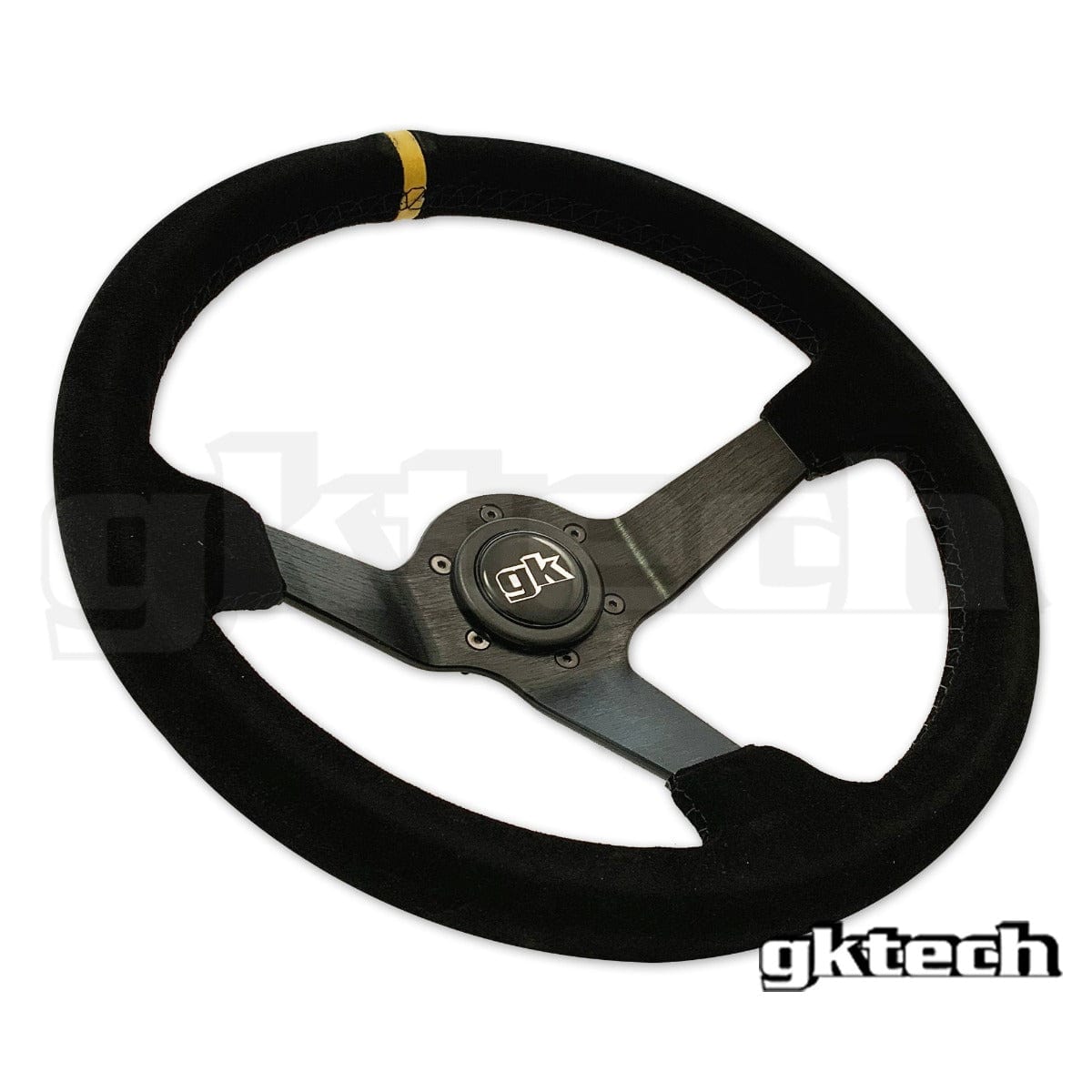 GKTECH Steering wheel 350mm Deep dished suede SR