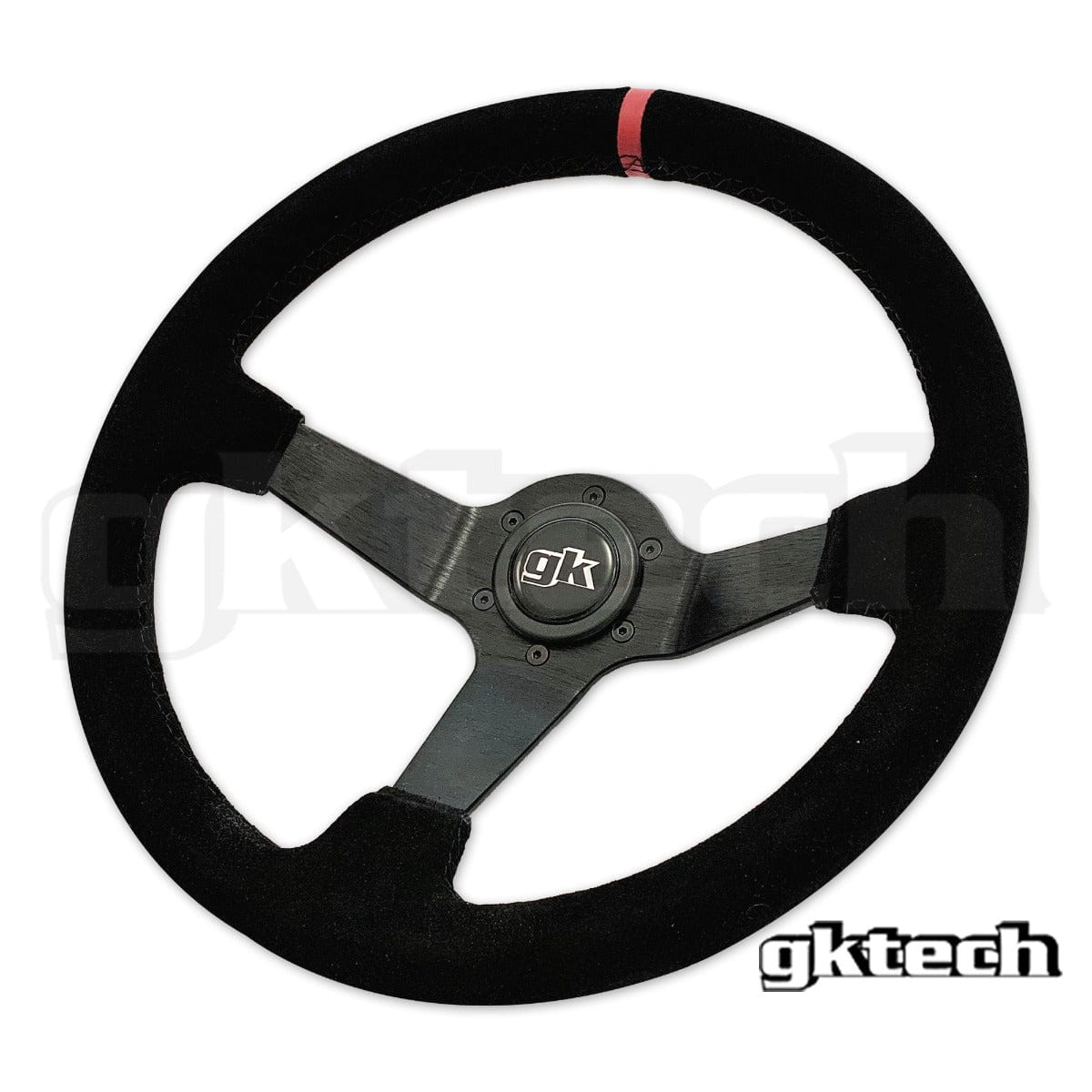 GKTECH Steering wheel 350mm Deep dished suede SR