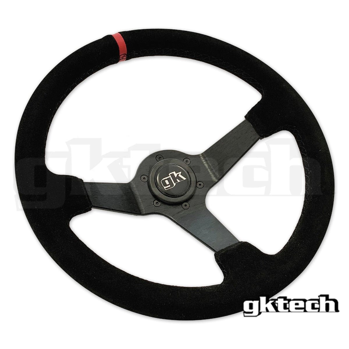 GKTECH Steering wheel 350mm Deep dished suede SR