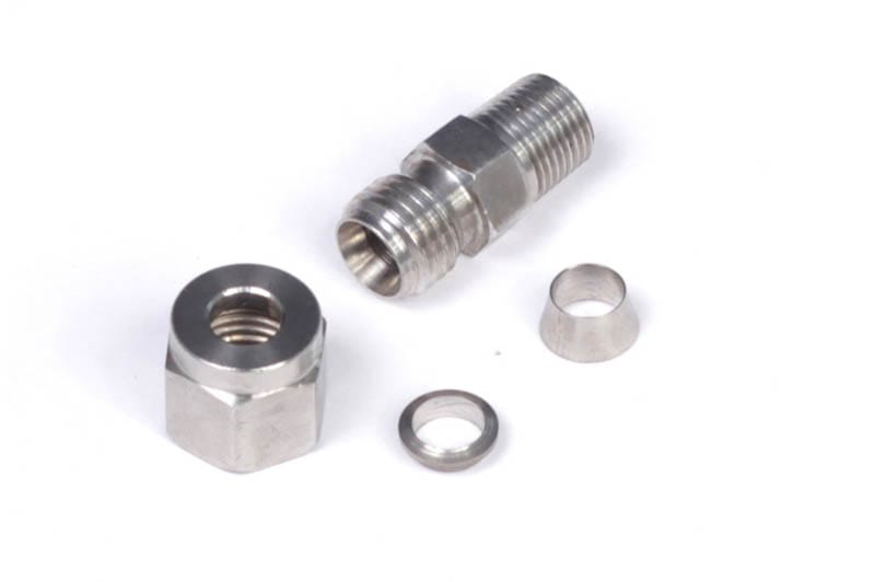 HALTECH 1/4" Stainless Compression Fitting Kit Thread: 1/8 NPT HALTECH 1/4" Stainless Compression Fitting Kit Thread: 1/8 NPT SR