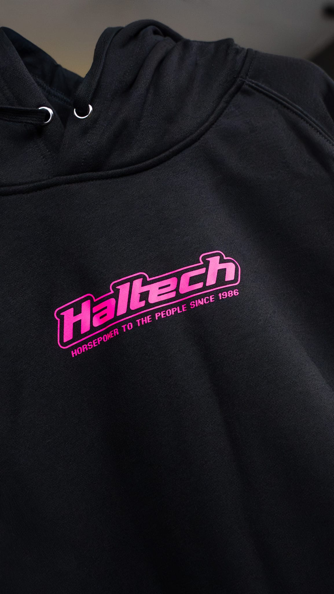 Haltech Apparel & Merchandise Haltech "Classic" Hoodie Black with Pink Logo (HT-330300PK) SR